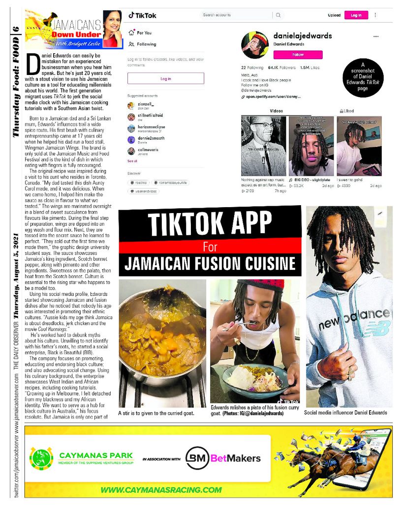 TikTok App For Jamaican Fusion Cuisine